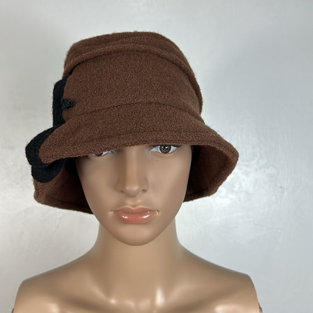 Mayser Vintage Brown Wool Cloche Hat Size M